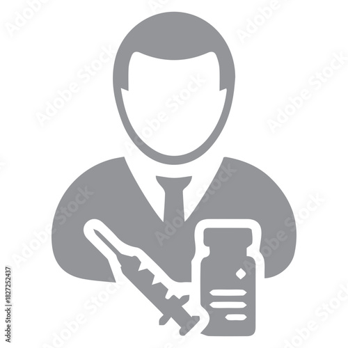 Doctor with vaccine vial