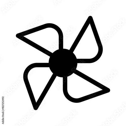 Fan Icon Vector Symbol Design Illustration