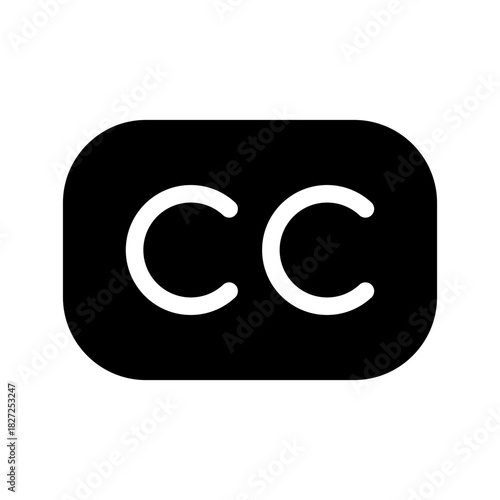 Subtitle Icon Vector Symbol Design Illustration