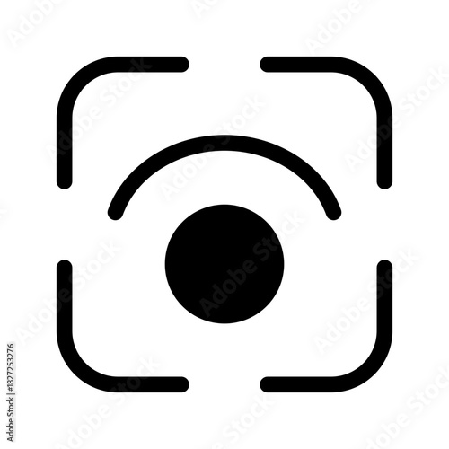 Eye Recognition Icon Vector Symbol Design Illustration