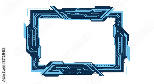 Futuristic Digital Frame Technology Border.