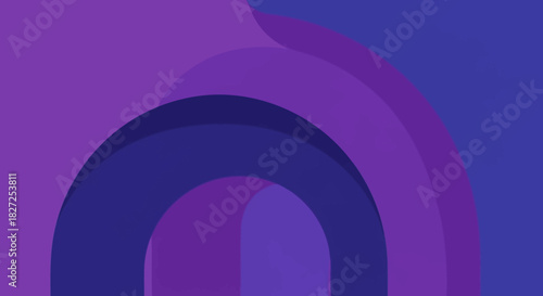 Abstract purple shapes create a visually appealing background design.