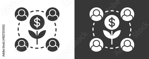 Investor Icon Set Vector Collection Isolated In Black And White