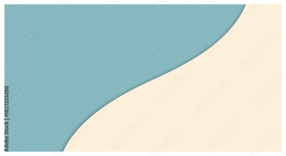 Fototapeta premium Abstract Wavy Background with Teal and Cream Colors.