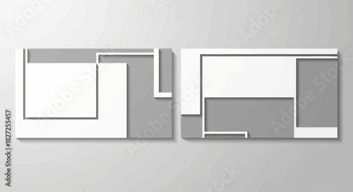 Minimalist Abstract Geometric Wall Art Panels.