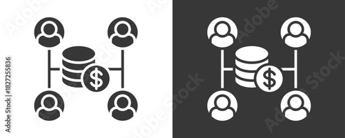 Crowdfunding Icon Set Vector Collection Isolated In Black And White