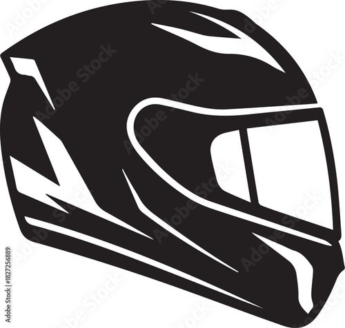 helmet motorbike helmet silhouette vector emblem for speed and safety