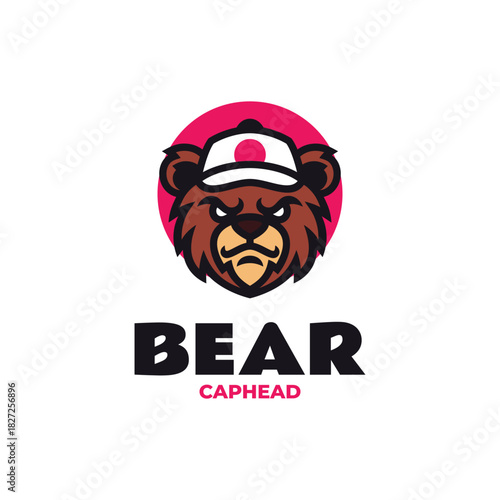 Mascot Bear Head Logo Design