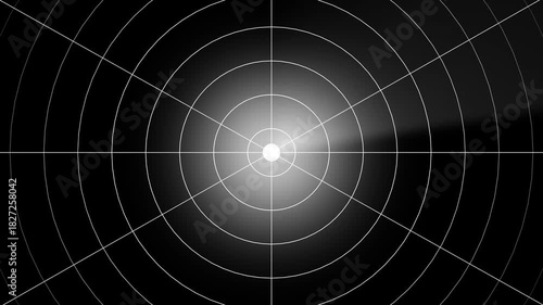 Radar .Digital realistic radar with targets on monitor in searching. Air search. Military search system.4K Video