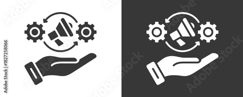 Marketing Automation Icon Set Vector Collection Isolated In Black And White