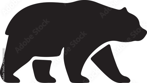 Moose Wildlife Silhouette Pattern with Forest Animals and Nature Elements