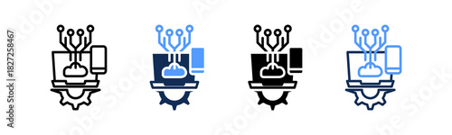 Digitalization multiple icon