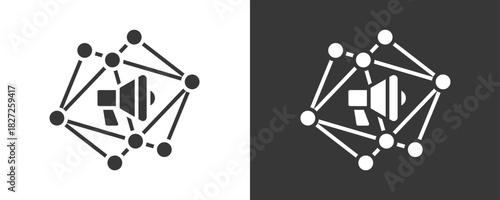 Ad Network Icon Set Vector Collection Isolated In Black And White