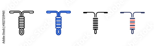 Iud icon set multiple style collection