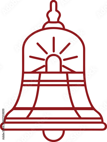 Stylized Bell With Radiant Lines ringing sound