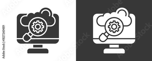 Research Icon Set Vector Collection Isolated In Black And White