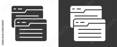 Page Icon Set Vector Collection Isolated In Black And White
