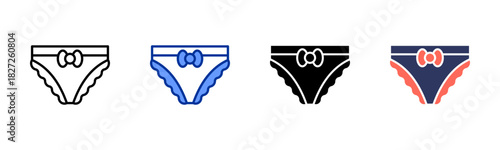 Panties icon set multiple style collection