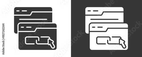 Backlink Icon Set Vector Collection Isolated In Black And White