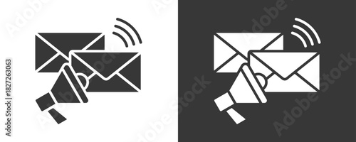 Email Marketing Icon Set Vector Collection Isolated In Black And White