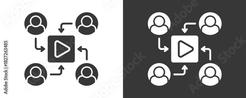 Suscribe Icon Set Vector Collection Isolated In Black And White