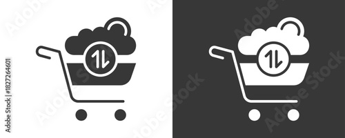 Shopping Icon Set Vector Collection Isolated In Black And White