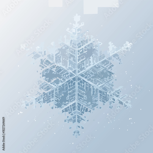 3D rendering of winter frost texture tile with crystalline detail, isolated PNG for overlay use.