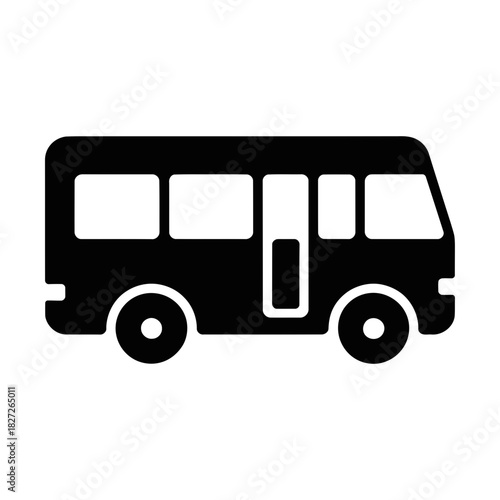 old fashioned bus glyph icon