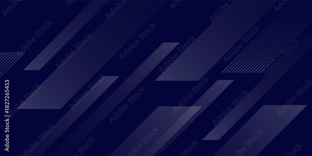 Fototapeta premium abstract blue geometric banner background with overlapping diagonal layers. vector illustration