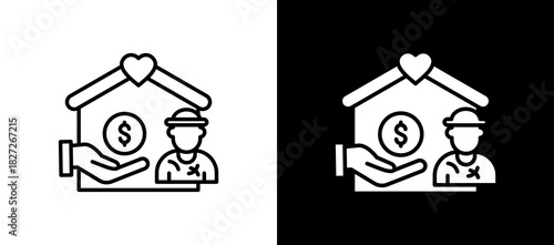 Charity blackwhite icon