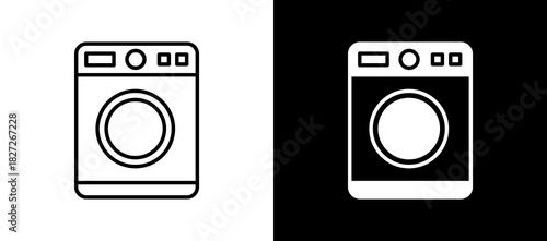 Washing Machine blackwhite icon