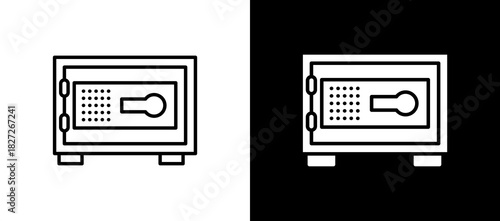 Safe blackwhite icon