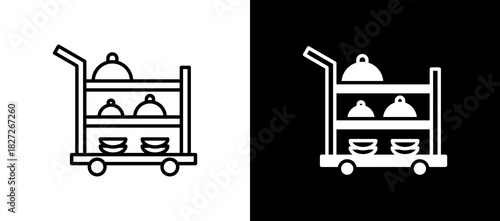 Hotel Cart blackwhite icon
