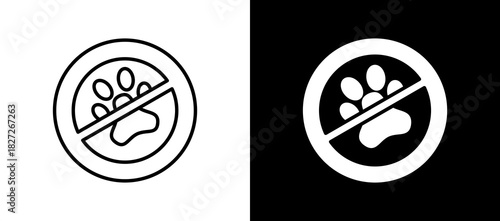 No Pets Allowed blackwhite icon