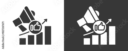 Marketing Icon Set Vector Collection Isolated In Black And White
