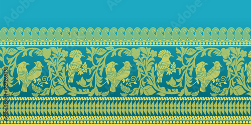 beautiful graphic saree design and this sari design is in Indian style which is for textile fashion industry and it can be used as wallpaper backdrop and website bg this style is originated in india 