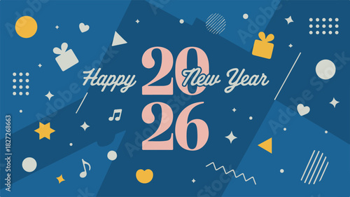 Happy New Year 2026 A Festive and Modern Greeting Card for the Upcoming Celebration