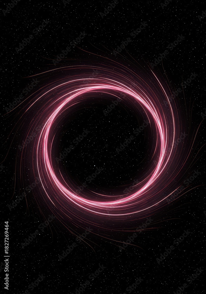 Obraz premium Abstract dark cosmic background showing warping and distortion effects of immense gravitational forces, ideal for science and space concepts, 3D, concept, cosmic