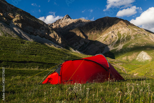 tent in the mountains