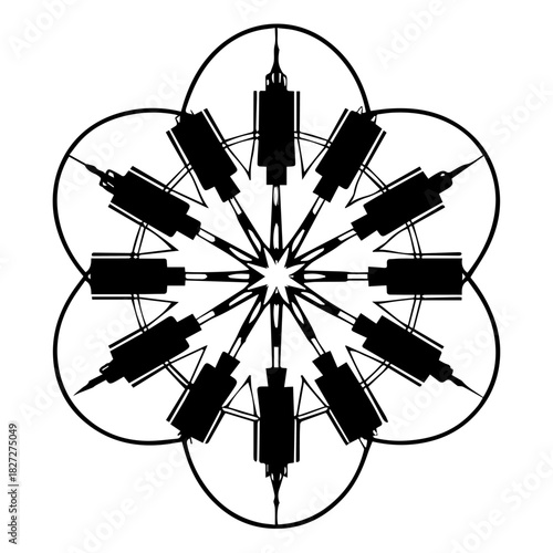 vector illustration of a microphone and music notes