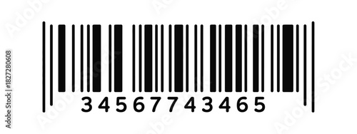 Simple Barcode Icon Vector Illustration with Clean Black Vertical Lines on white Background, Modern Minimal Design for Scanning, Product Identification, Inventory Tracking, and Digital Label Concepts