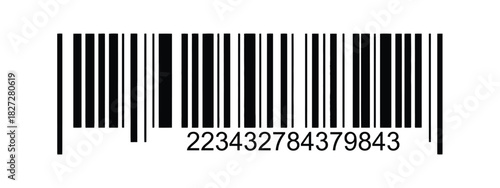 Simple Barcode Icon Vector Illustration with Clean Black Vertical Lines on white Background, Modern Minimal Design for Scanning, Product Identification, Inventory Tracking, and Digital Label Concepts