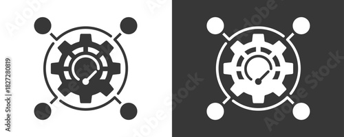 Performance Icon Set Vector Collection Isolated In Black And White