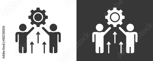 Employee Engagement Icon Set Vector Collection Isolated In Black And White