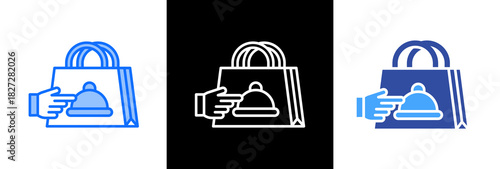 Food Delivery triplestyle icon