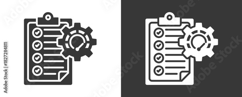 Performance Icon Set Vector Collection Isolated In Black And White