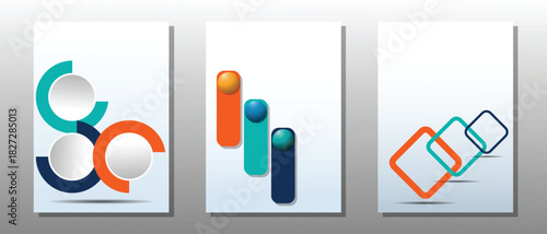 Modern cover vector design. Set of cover design in A4 size. Suit for annual report, company profile, invitation, and others