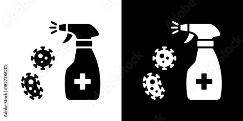 Disinfectant Icon Vector Illustration. Flat Style Design Created For Creative Flexibility In Light And Dark Versions. 