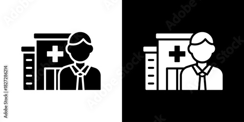 Hospital Service Icon Vector Illustration. Flat Style Design Created For Creative Flexibility In Light And Dark Versions. 