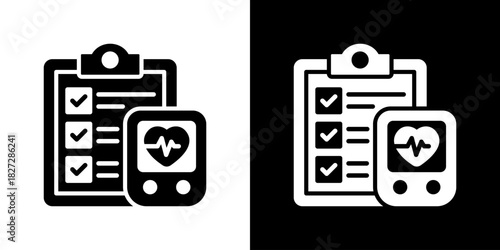 Health Monitoring Icon Vector Illustration. Flat Style Design Created For Creative Flexibility In Light And Dark Versions. 